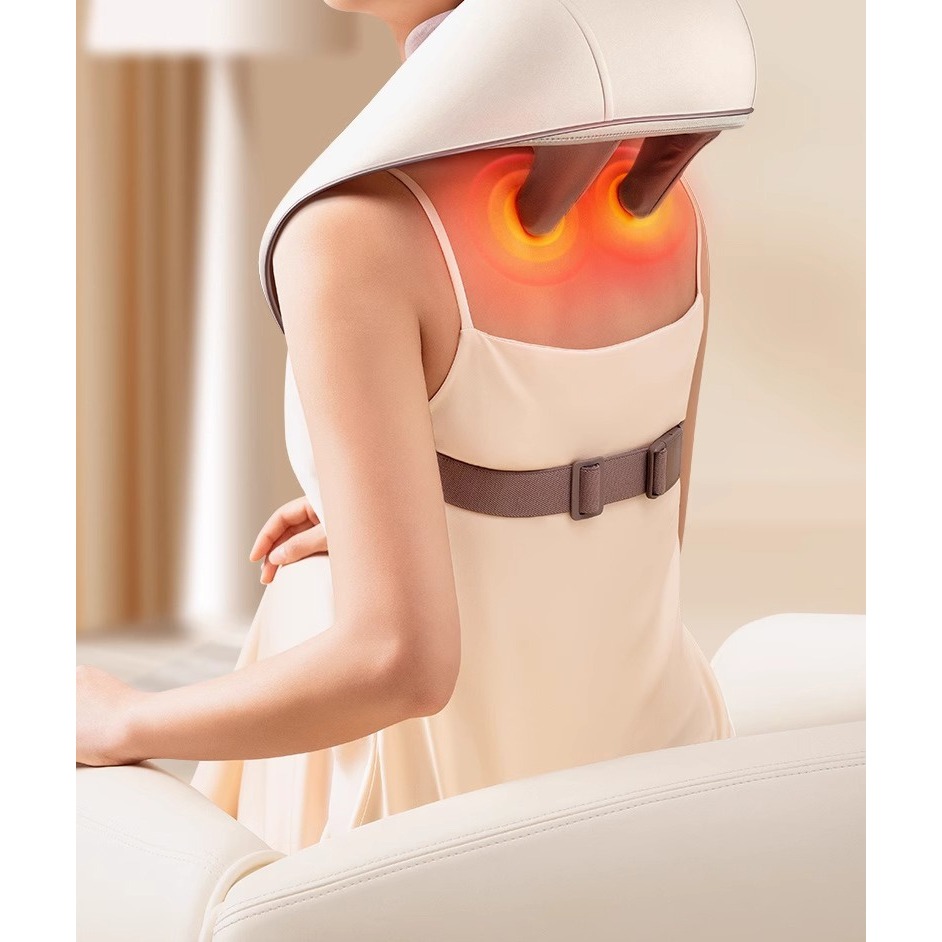 最新升級款米家app無線肩頸按摩器 頸椎頸部按摩斜方肌 按摩神器 熱敷 手臂腰部腿部按摩儀 頸椎按摩枕 長輩送禮按摩器-細節圖8