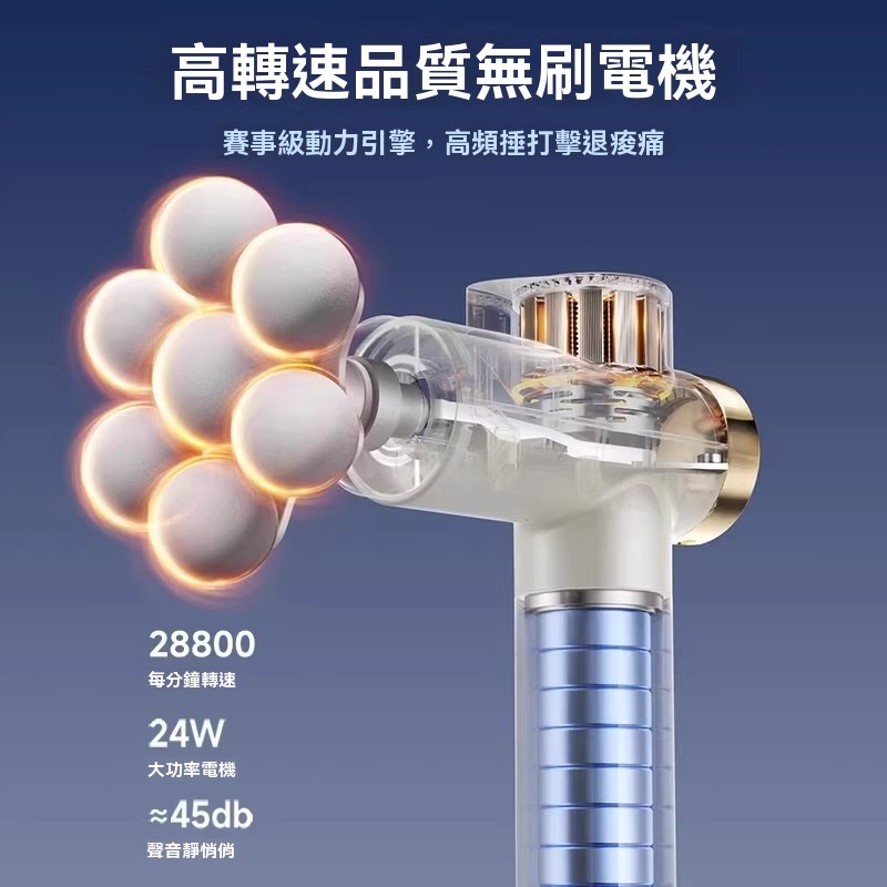 【液晶觸控❎含收納包】 觸控筋膜槍 筋膜放鬆槍 電動按摩槍 震動筋膜 按摩 按摩槍 舒壓按摩 多段調整 筋膜槍 按摩器-細節圖2