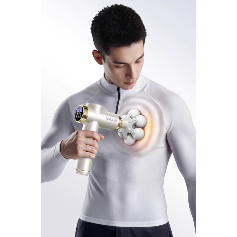 【液晶觸控❎含收納包】 觸控筋膜槍 筋膜放鬆槍 電動按摩槍 震動筋膜 按摩 按摩槍 舒壓按摩 多段調整 筋膜槍 按摩器-細節圖9