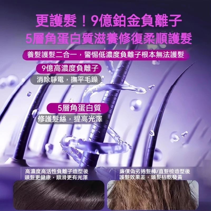 【台灣發】韓國負離子護發直發梳 液晶顯示直發梳 無線直發梳造型神器 無線直捲 便攜式直發捲發梳 不傷發電梳子 防燙捲發-細節圖10