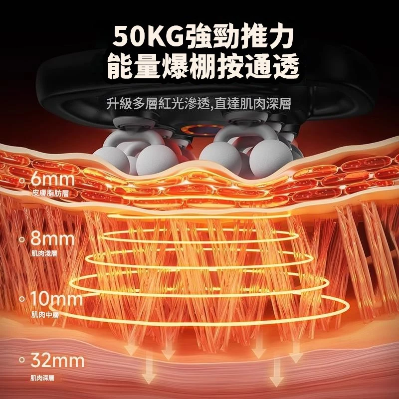 【台灣 超商出貨】2025最新款16頭筋膜槍 腿部按摩 8有app頭美腿機 多功能肩頸舒緩儀 變速筋膜槍 筋膜按摩儀-細節圖2