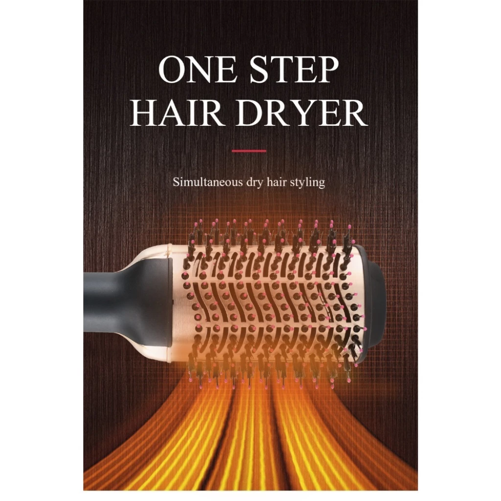 超商出貨 韓國流行熱風梳 負離子三合一吹風梳 負離子熱風梳 蓬鬆電棒梳負離子整髮器 卷髮梳 燙髮梳 梳子 吹風梳-細節圖9