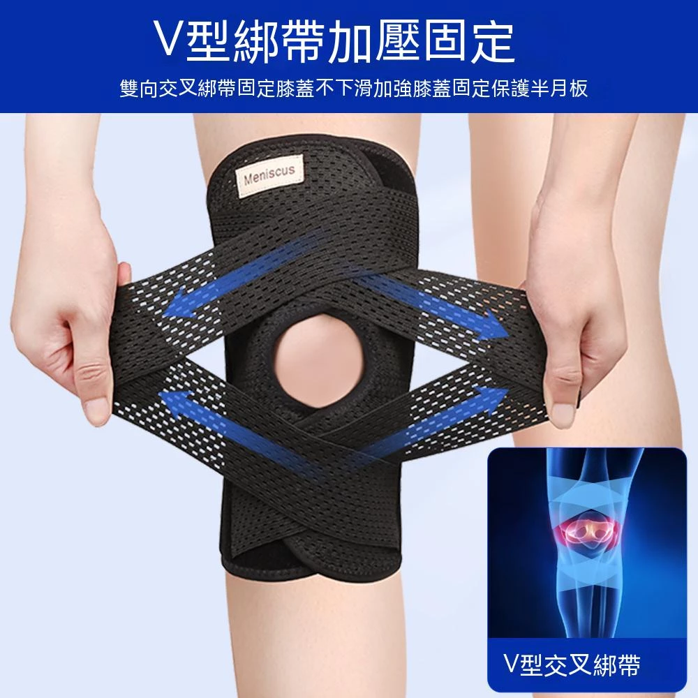 日本半月板護膝 輕薄透氣護膝 升級8代半月板膝關節保護套 跑步護膝 運動護膝 籃球護膝 護具運動防護 運動健身 輕薄護膝-細節圖2