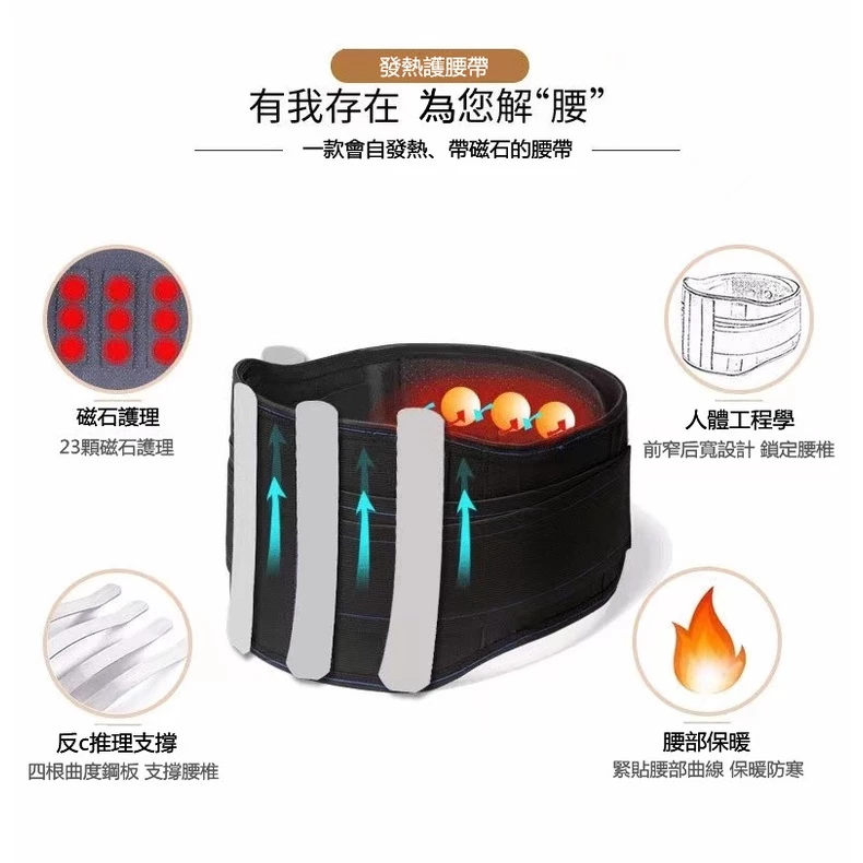加熱防護腰帶 磁石發熱護腰帶 工作護腰帶 日本磁石護腰帶 鋼板磁石護腰帶 保暖護腰帶 運動護腰帶 防護腰帶 運動護腰帶-規格圖11