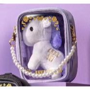 ANNA SUI X 三麗鷗珍珠包 曬娃包 kitty 酷洛米 大耳狗 獨角獸 絨毛玩偶 ANNA SUI飲料提袋-規格圖1