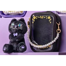 ANNA SUI X 三麗鷗珍珠包 曬娃包 kitty 酷洛米 大耳狗 獨角獸 絨毛玩偶 ANNA SUI飲料提袋-規格圖1