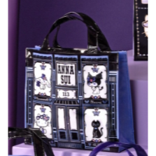 ANNA SUI X 三麗鷗珍珠包 曬娃包 kitty 酷洛米 大耳狗 獨角獸 絨毛玩偶 ANNA SUI飲料提袋-規格圖1
