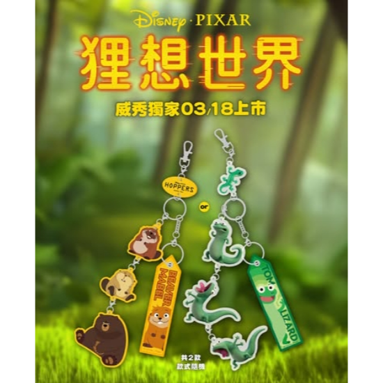 狸想世界 蜥蜴吊飾 / 角色小卡 / 幸運小物小卡 / 海報 / 爆米花桶/角色壓克力吊飾 威秀-細節圖2