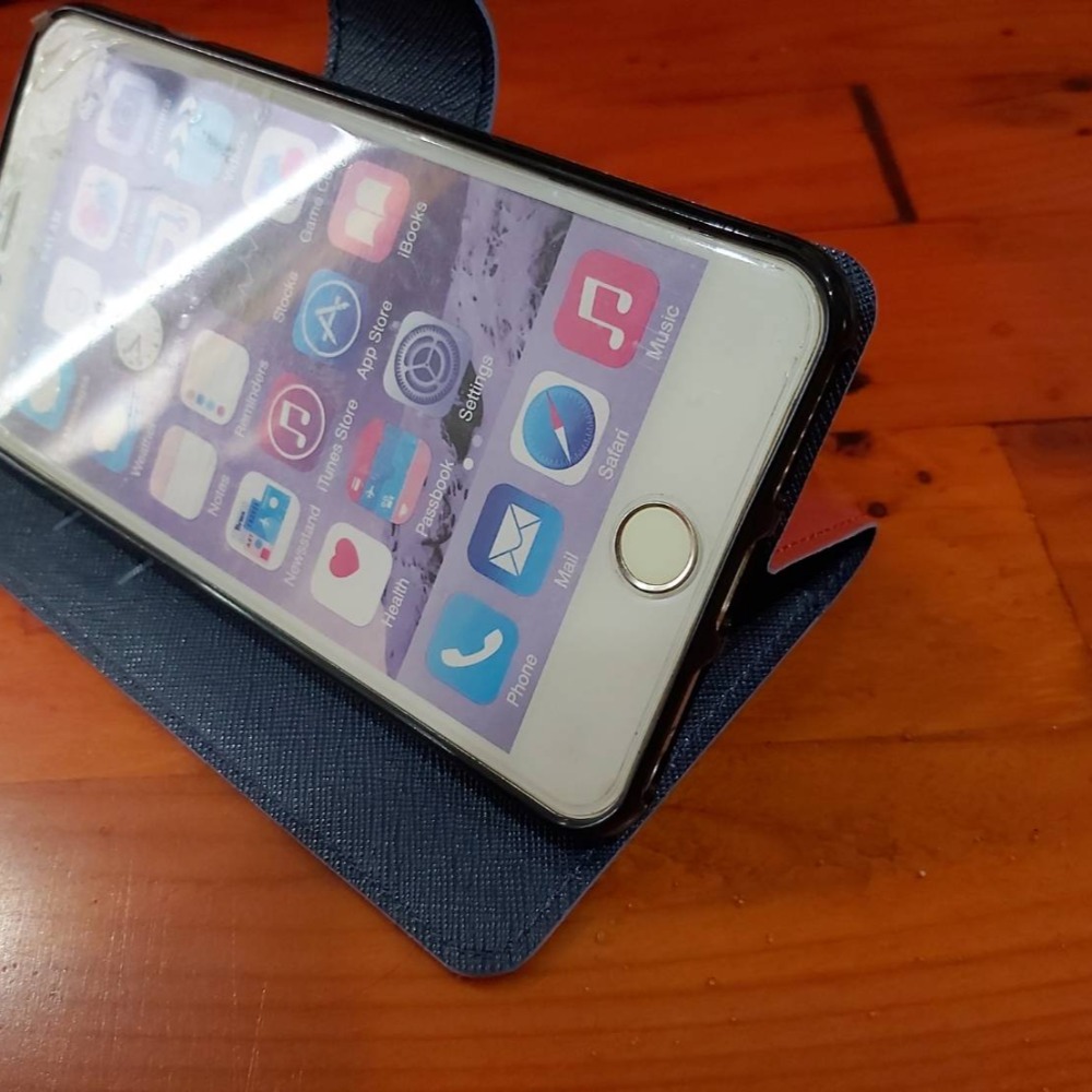 iPhone7/8/SE2/SE3/6-4.7 馬卡龍撞色皮套-細節圖2