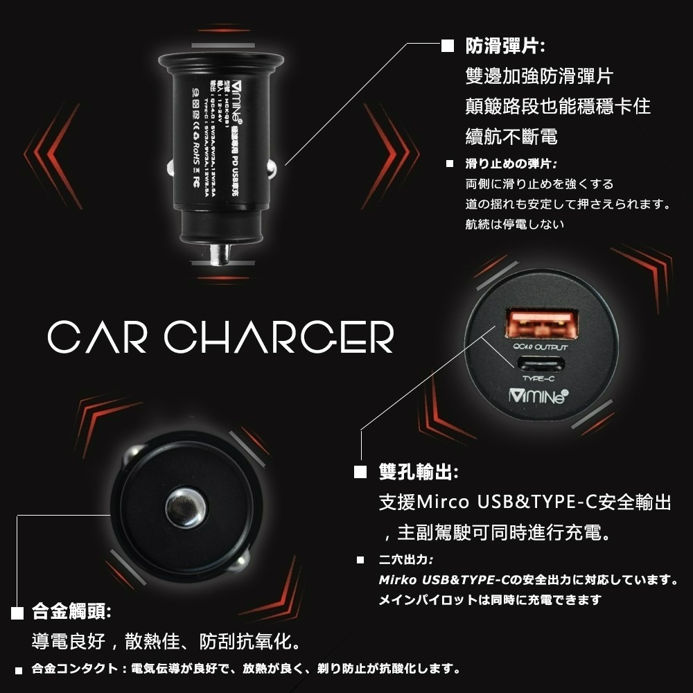台灣製造 安規認證 極速專用PD+QC4.0高速車充 手機車用充電器-細節圖2