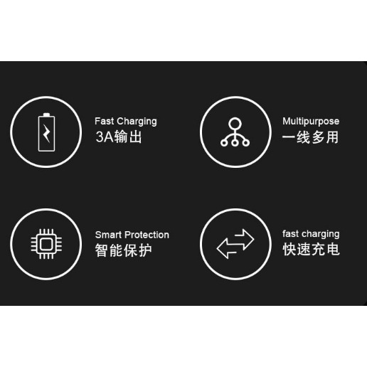 五合一數據線type-c PD快充二拖三適用蘋果iphone 3A充電線-細節圖3