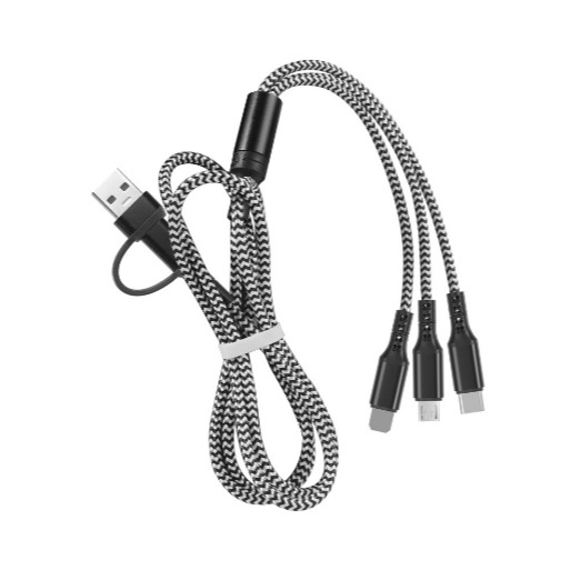 五合一數據線type-c PD快充二拖三適用蘋果iphone 3A充電線-細節圖7