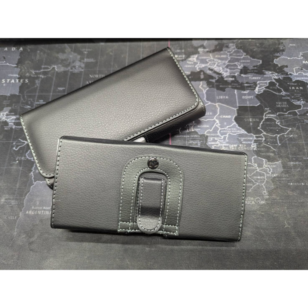 皮革紋橫式腰套 皮帶掛腰手機套 台灣現貨-細節圖3