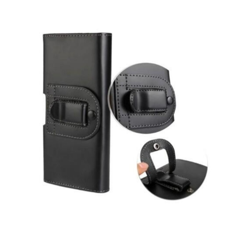 皮革紋橫式腰套 皮帶掛腰手機套 台灣現貨-細節圖5