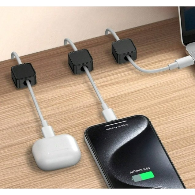 電線固定器 充電線收納 磁吸理線器  磁吸收納線夾 充電線夾 數據線夾 手機線夾 固線器 數據線收納理線器-細節圖6