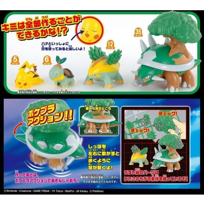 [BANDAI正品有銀標紙證] 寶可夢 08 草苗龜 樹林龜 土台龜進化套組 神奇寶貝 POKEPLA收藏集 模型收藏-細節圖6