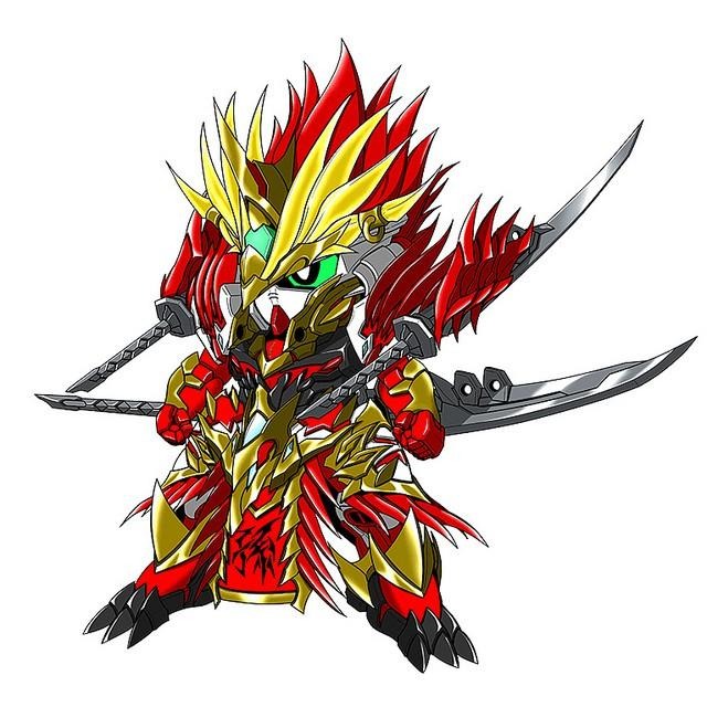 [BANDAI正品]SD鋼彈 三國創傑傳 11 孫權 異端鋼彈 紅異端鋼彈-細節圖6