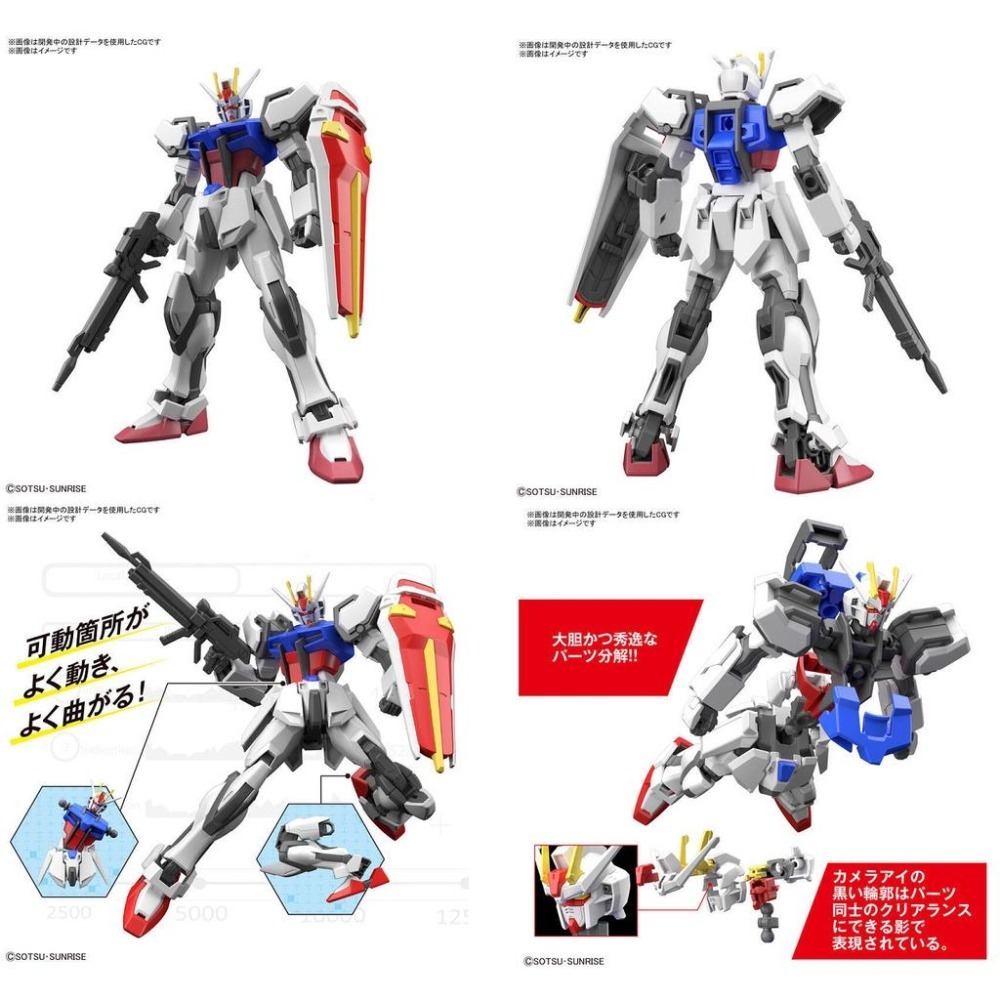 [BANDAI正品]ENTRY GRADE EG 10 1/144 攻擊鋼彈 STRIKE GUNDAM 簡易組裝-細節圖9