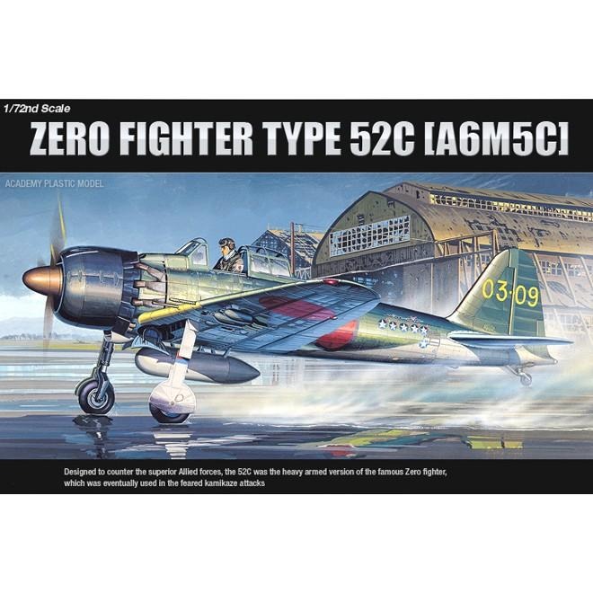 ACADEMY 愛德美 1/72 ZERO FIGHTER TYPE 52C / A6M5C 零戰 零式戰鬥機-細節圖2