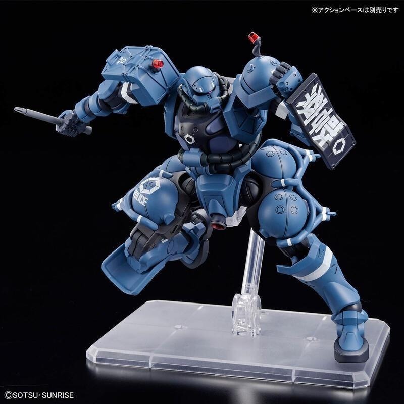 [BANDAI正品]GQuuuuuuX 02 HG 1/144 軍警薩克 POLICE ZAKU 機動戰士鋼彈-細節圖5