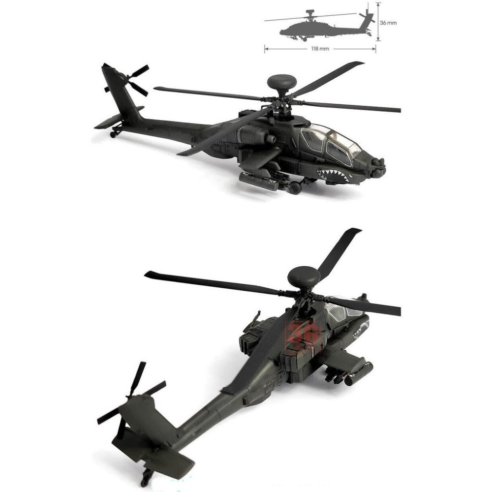 ACADEMY 愛德美 1/144 美軍 AH-64D/DJ 阿帕契直升機-細節圖2