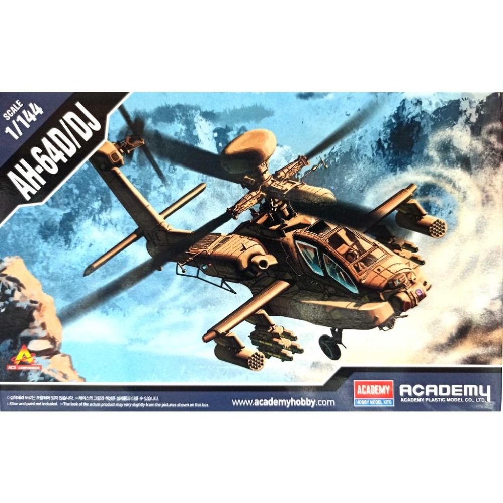 ACADEMY 愛德美 1/144 美軍 AH-64D/DJ 阿帕契直升機-細節圖4