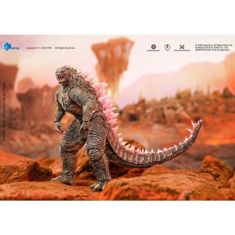 代理版 HIYA 海雅 EBS 帝國崛起哥吉拉 Evolved 粉色背脊 超可動 18CM (EBG0412)-細節圖6