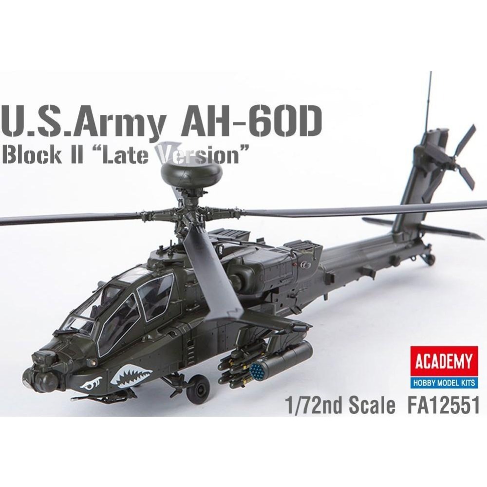 ACADEMY 愛德美 1/72 U.S. AH-64D 阿帕契直升機 Block II Late Version-細節圖2