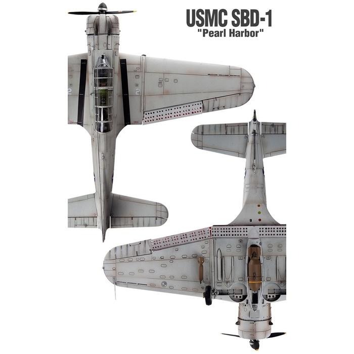 ACADEMY 愛德美 1/48 美軍 USMC SBD-1 無畏式俯衝轟炸機 ＂Pearl Harbor＂ 珍珠港版-細節圖4