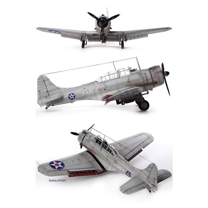 ACADEMY 愛德美 1/48 美軍 USMC SBD-1 無畏式俯衝轟炸機 ＂Pearl Harbor＂ 珍珠港版-細節圖6