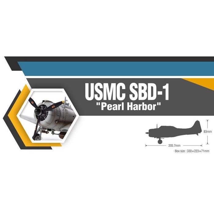 ACADEMY 愛德美 1/48 美軍 USMC SBD-1 無畏式俯衝轟炸機 ＂Pearl Harbor＂ 珍珠港版-細節圖9