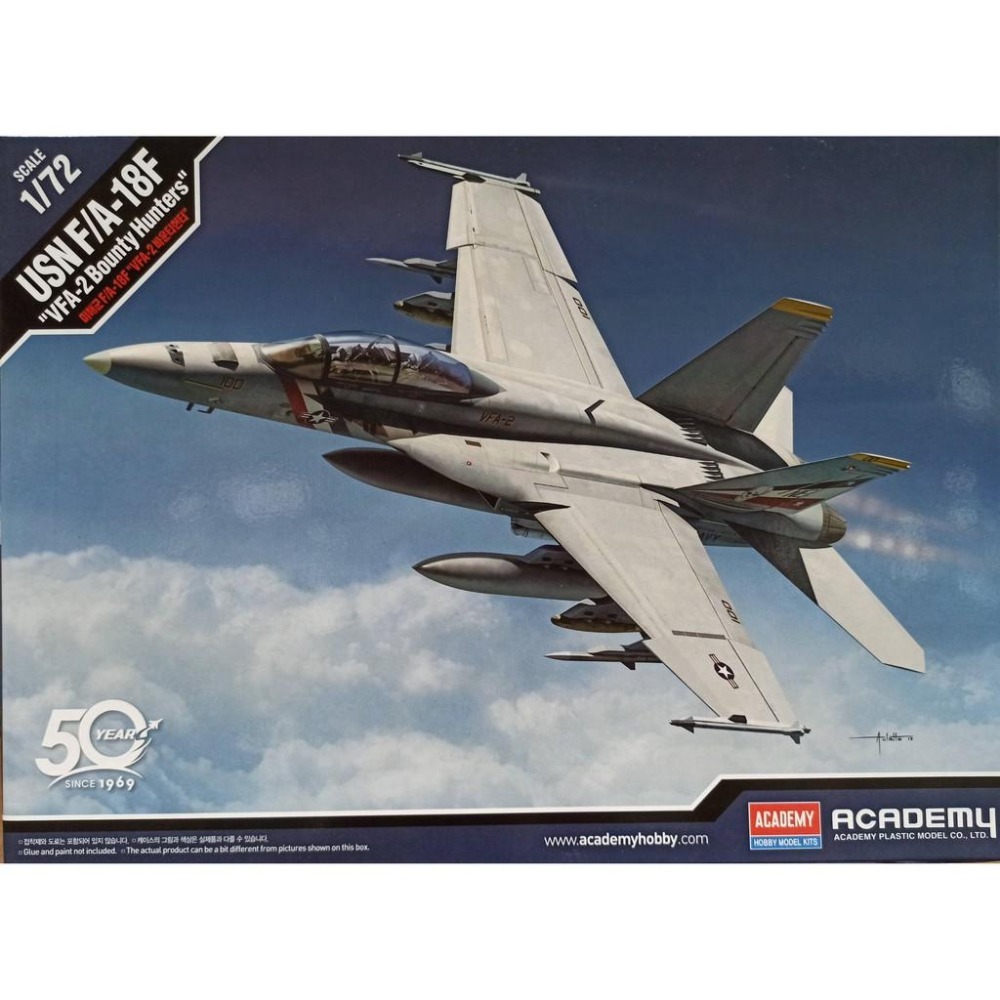 ACADEMY 愛德美 1/72 F/A-18F 超級大黃蜂戰鬥攻擊機 ＂VFA-2 Bounty Hunters＂-細節圖2