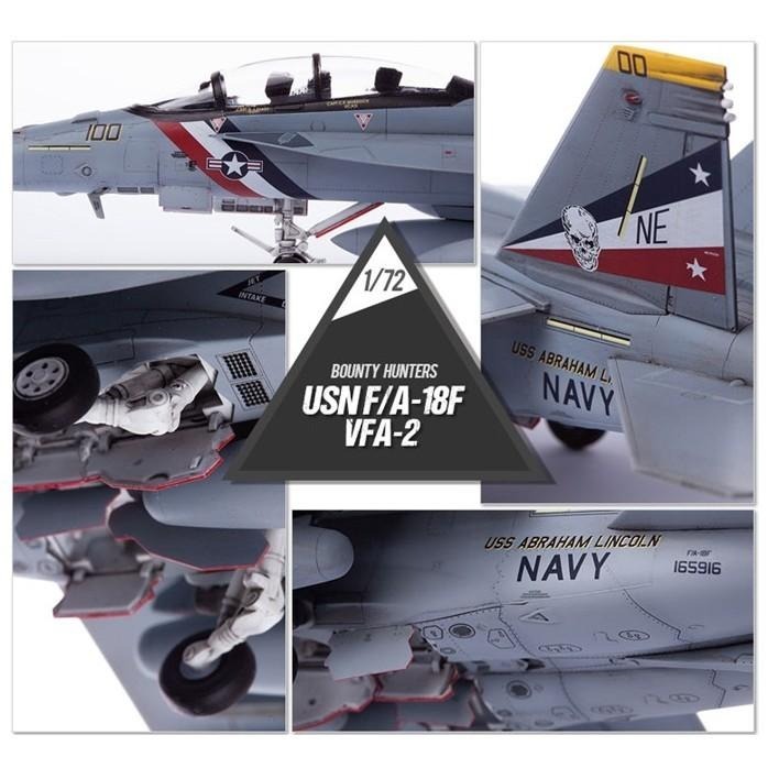 ACADEMY 愛德美 1/72 F/A-18F 超級大黃蜂戰鬥攻擊機 ＂VFA-2 Bounty Hunters＂-細節圖6