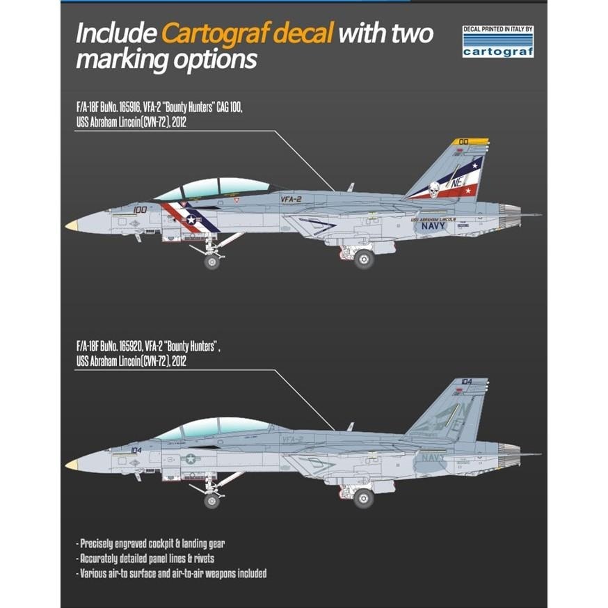 ACADEMY 愛德美 1/72 F/A-18F 超級大黃蜂戰鬥攻擊機 ＂VFA-2 Bounty Hunters＂-細節圖8