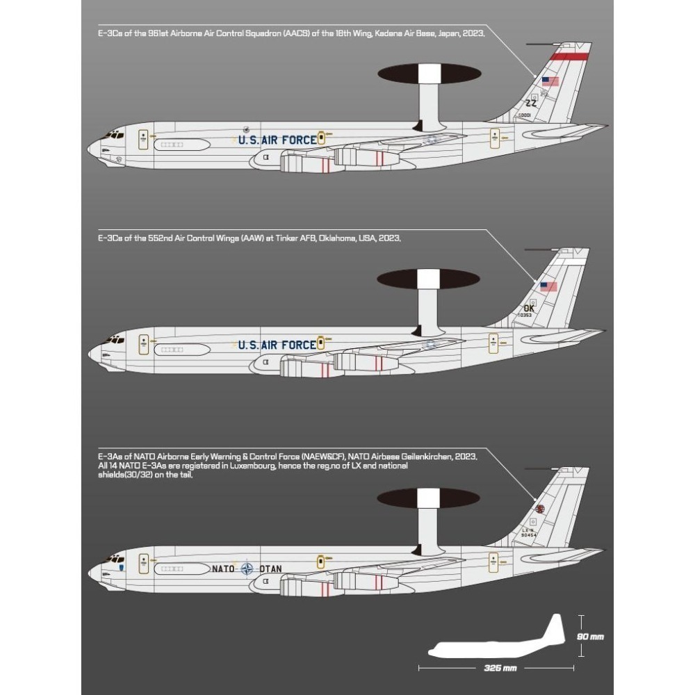 *特價*ACADEMY 愛德美 1/144 USAF E-3G 空中預警機 Sentry ＂AEW&C“ 哨兵式預警機-細節圖3