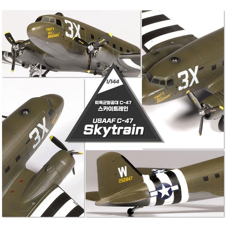 ACADEMY 愛德美 1/144 USAAF C-47 空中火車運輸機 Skytrain 空中列車-細節圖7