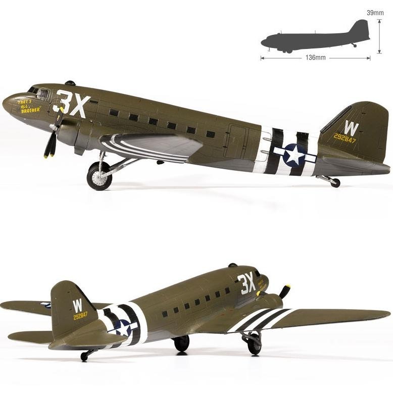 ACADEMY 愛德美 1/144 USAAF C-47 空中火車運輸機 Skytrain 空中列車-細節圖8