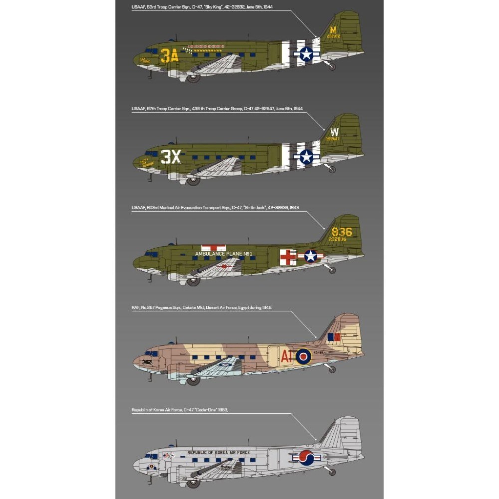 ACADEMY 愛德美 1/144 USAAF C-47 空中火車運輸機 Skytrain 空中列車-細節圖9
