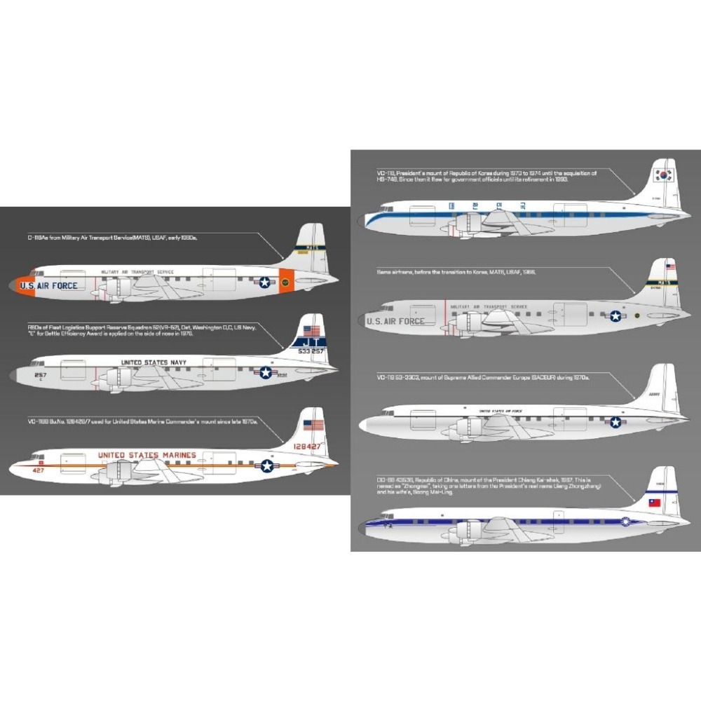 ACADEMY 愛德美 1/144 USAF C-118 舉重霸王 Liftmaster 商用客機／運輸機-細節圖9