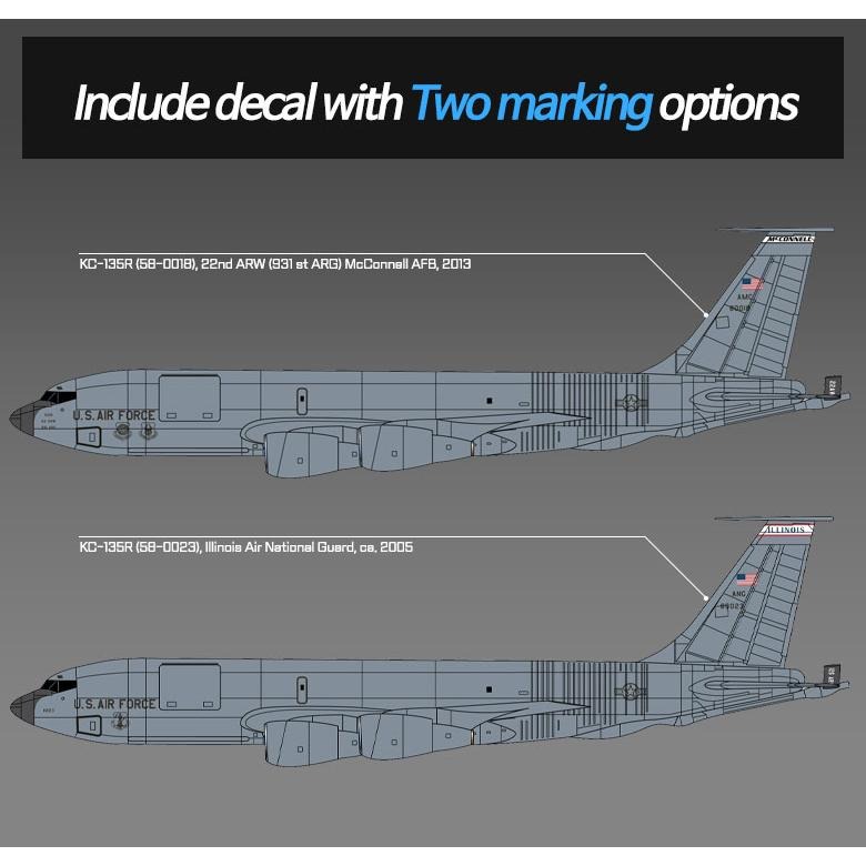ACADEMY 愛德美 1/144 USAF 美國空軍 KC-135R 平流層加油機 Stratotanker-細節圖8