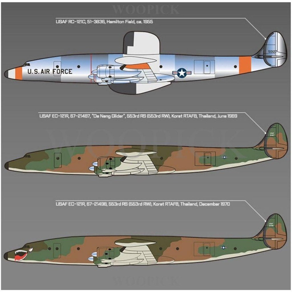 ACADEMY 愛德美 1/144 美軍 USAF EC-121 警示星 Warning Star 預警機-細節圖4