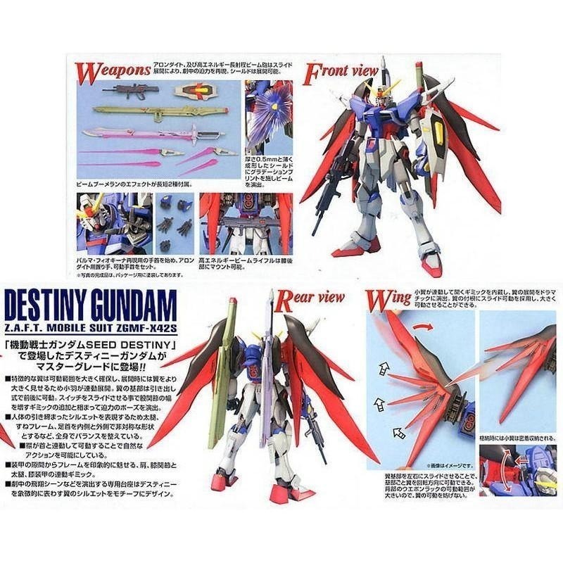 [BANDAI正品] MG 1/100 SEED ZGMF-X42S 命運鋼彈 DESTINY GUNDAM 附支架-細節圖7
