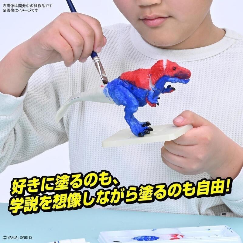 [BANDAI正品]新恐龍組裝模型  暴龍 Tyrannosaurus 繪畫版 自由塗裝版Ver.-細節圖7