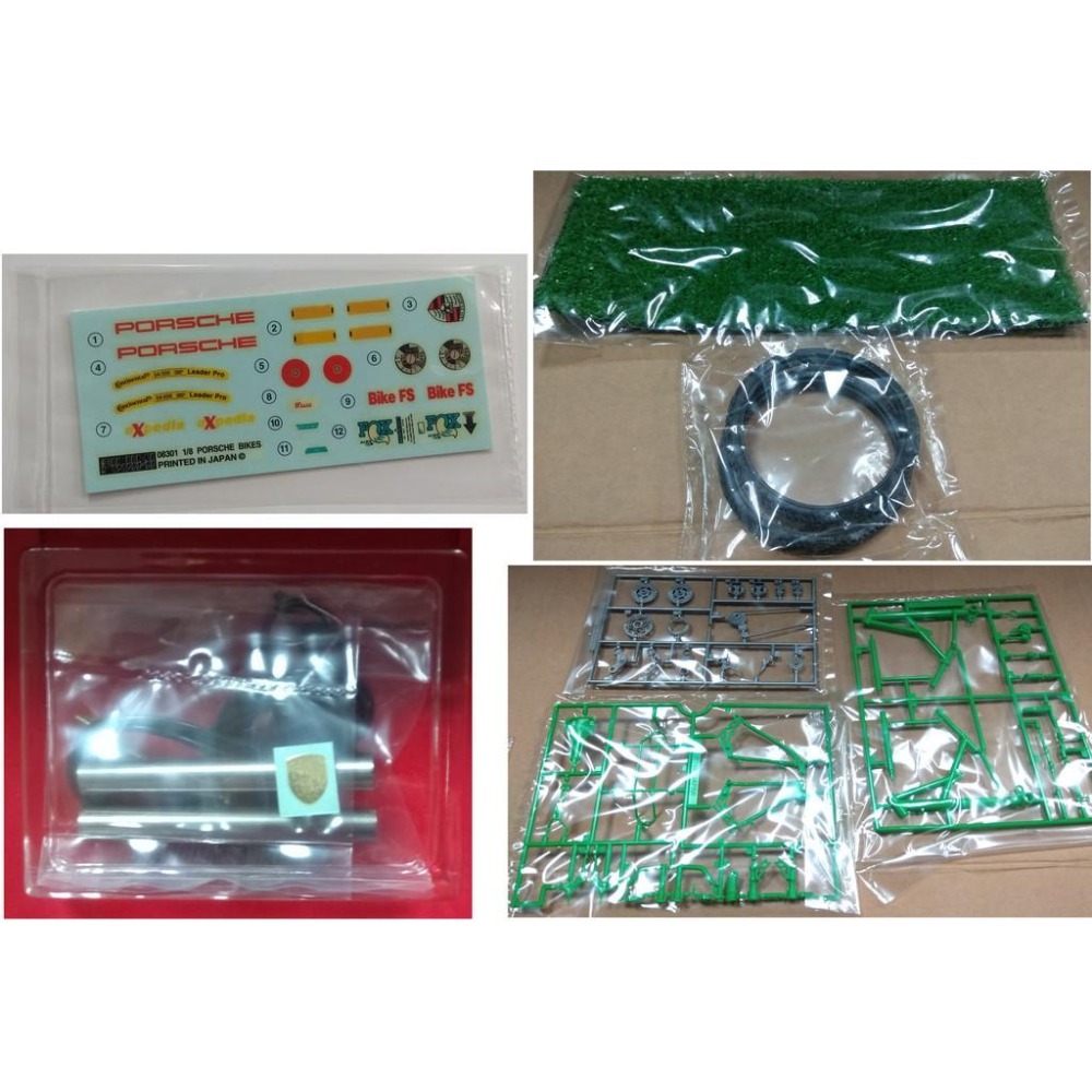 FUJIMI 富士美【絕版品】1/8 MTB PORSCHE BIKE FS 越野登山腳踏車 (前後避震可動)組裝模型-細節圖3