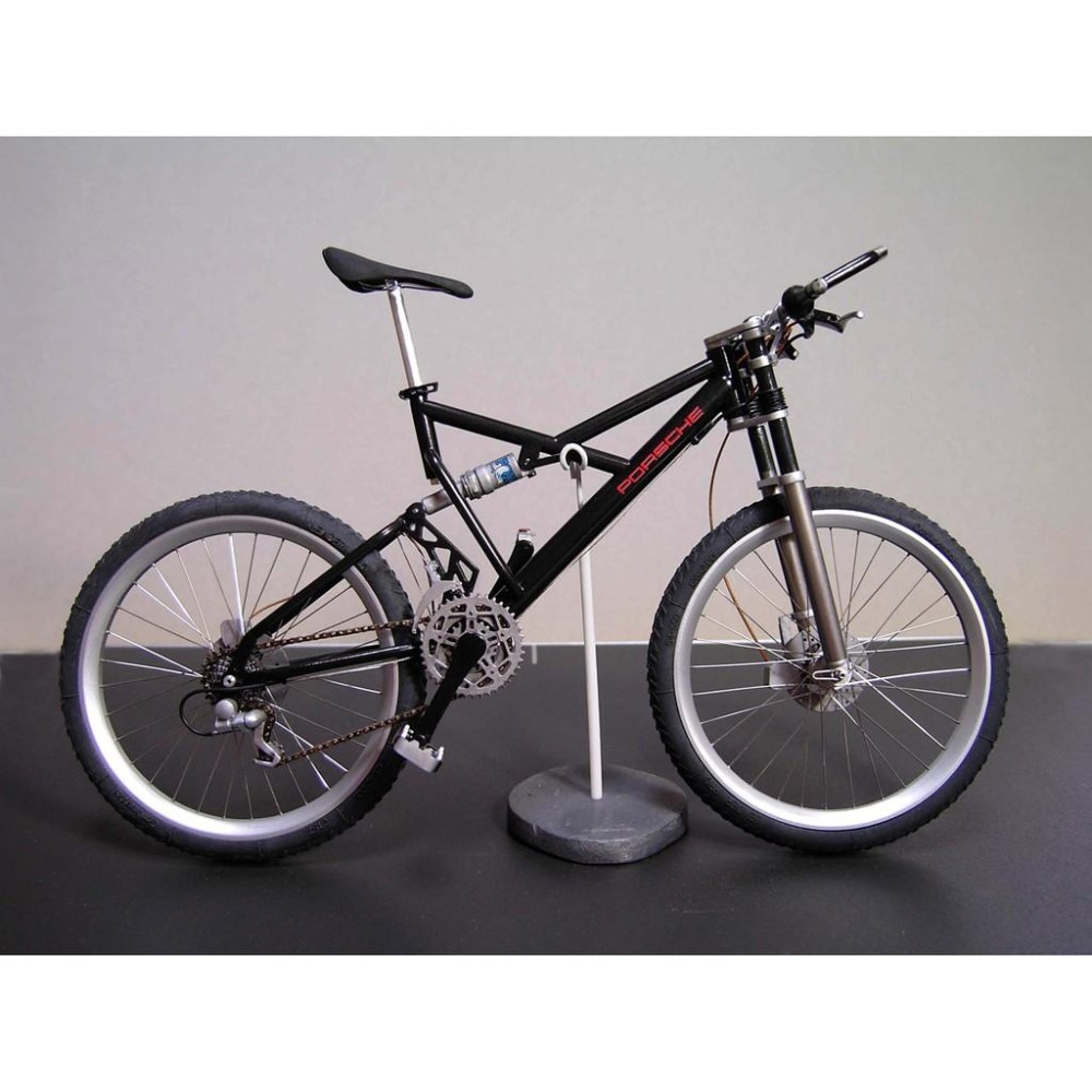 FUJIMI 富士美【絕版品】1/8 MTB PORSCHE BIKE FS 越野登山腳踏車 (前後避震可動)組裝模型-細節圖8