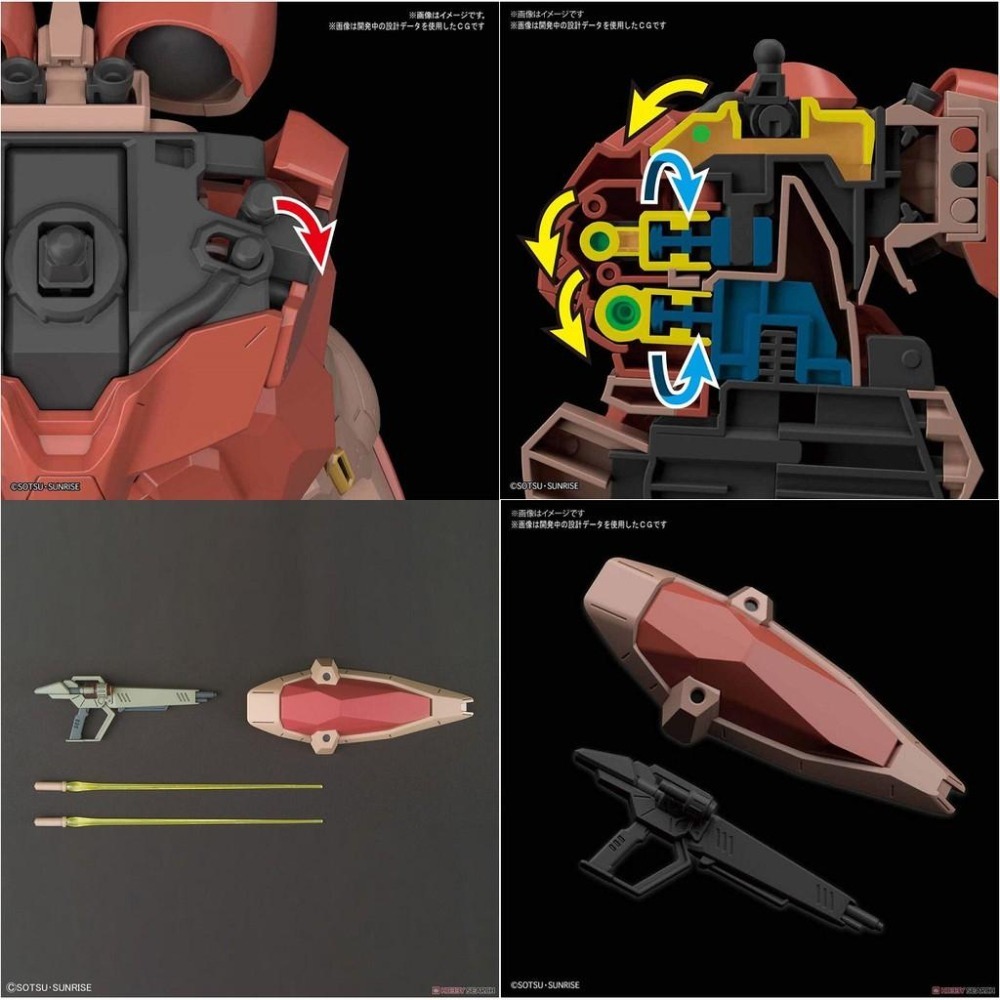 [BANDAI正品]HGUC 233 1/144 HG 梅薩 MESSER TYPE-F01 梅瑟爾 F01型-細節圖6