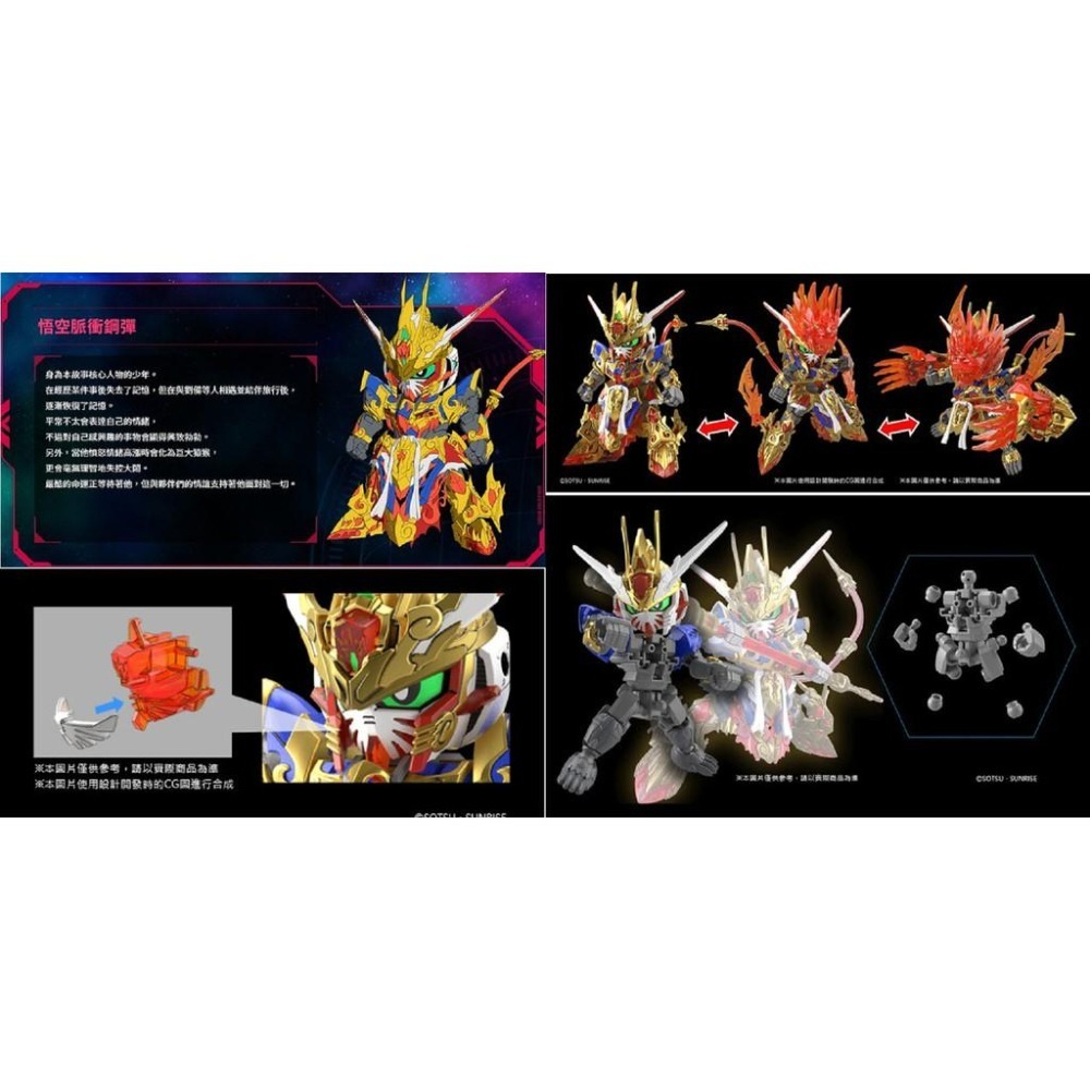 [BANDAI正品]SD鋼彈世界 群英集 01 悟空脈衝鋼彈 SDW HEROES-細節圖3