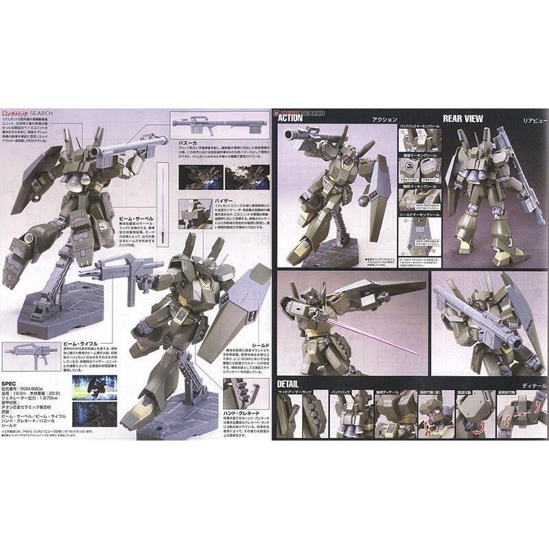 [BANDAI正品] HGUC 123 RGM-89De 傑鋼 JEGAN ECOAS TYPE ECOAS規格-細節圖5