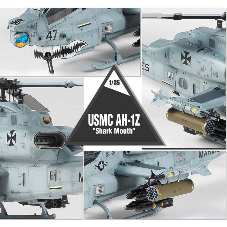 ACADEMY 愛德美 1/35 USMC AH-1Z 美國海軍陸戰隊 眼鏡蛇直升機 Shark Mouth 鯊魚嘴-細節圖8