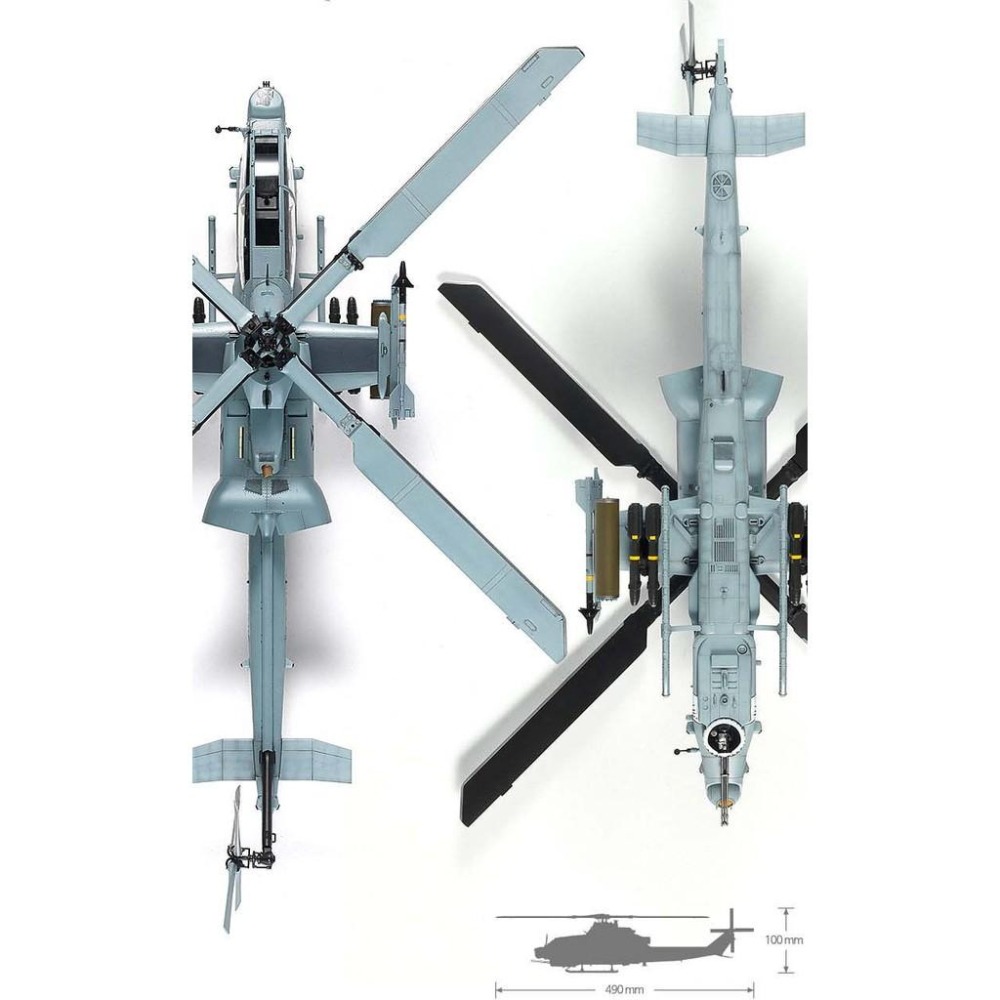 ACADEMY 愛德美 1/35 USMC AH-1Z 美國海軍陸戰隊 眼鏡蛇直升機 Shark Mouth 鯊魚嘴-細節圖9